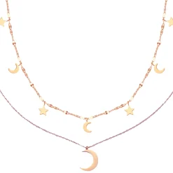 Necklace Sets | Hey Happiness Mond und Stern Schmuck Ketten-Set Wasserfest