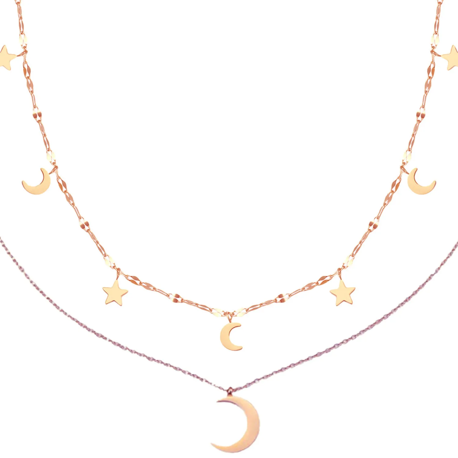 Necklace Sets | Hey Happiness Mond und Stern Schmuck Ketten-Set Wasserfest