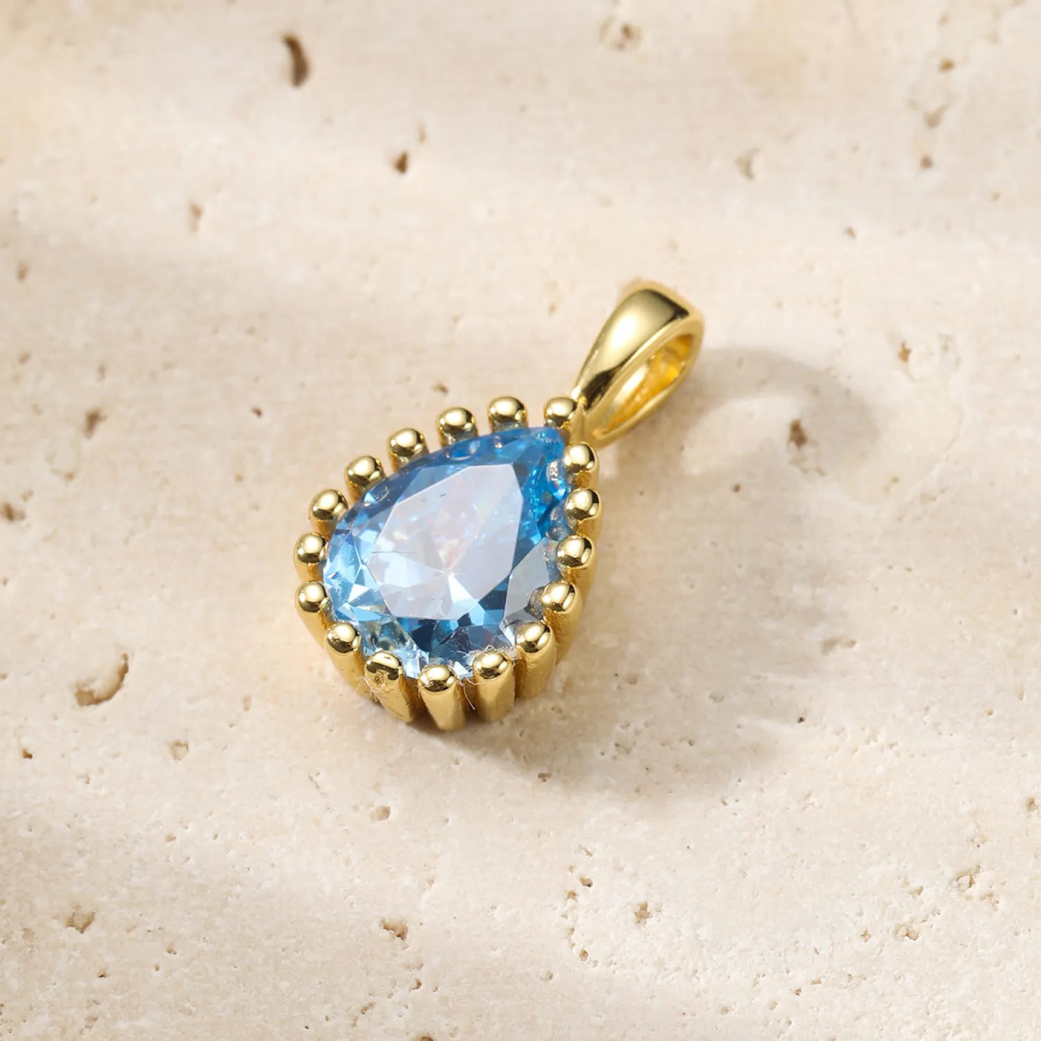 Filigrane Ketten | Hey Happiness März Aquamarin Geburtsstein Halskette Sterlingsilber