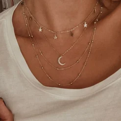 Necklace Sets | Hey Happiness Multilayer Ketten Set in Gold