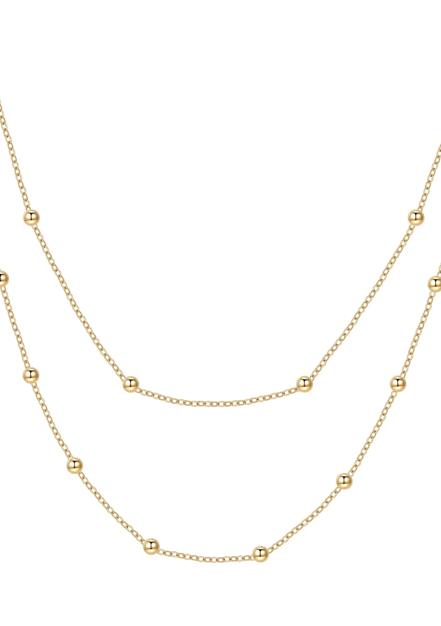 Necklace Sets | Hey Happiness Multilayer Ketten Set in Gold