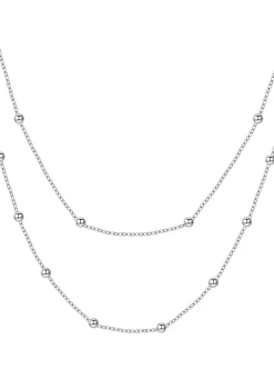 Necklace Sets | Hey Happiness Multilayer Ketten Set in Silber Silver