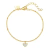 Charm Armbänder | Hey Happiness Muschelschale Herz Armband in farbe Gold