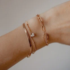 Charm Armbänder | Hey Happiness Muschelschale Herz Armband in Rosegold Rose Gold