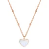 Filigrane Ketten | Hey Happiness Muschelschale Herz Kette in Rosegold Rose Gold