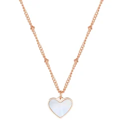 Filigrane Ketten | Hey Happiness Muschelschale Herz Kette in Rosegold Rose Gold
