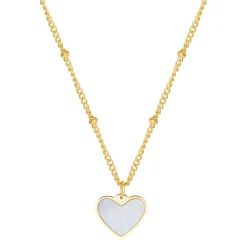 Filigrane Ketten | Hey Happiness Muschelschale Herz Kette in farbe Gold