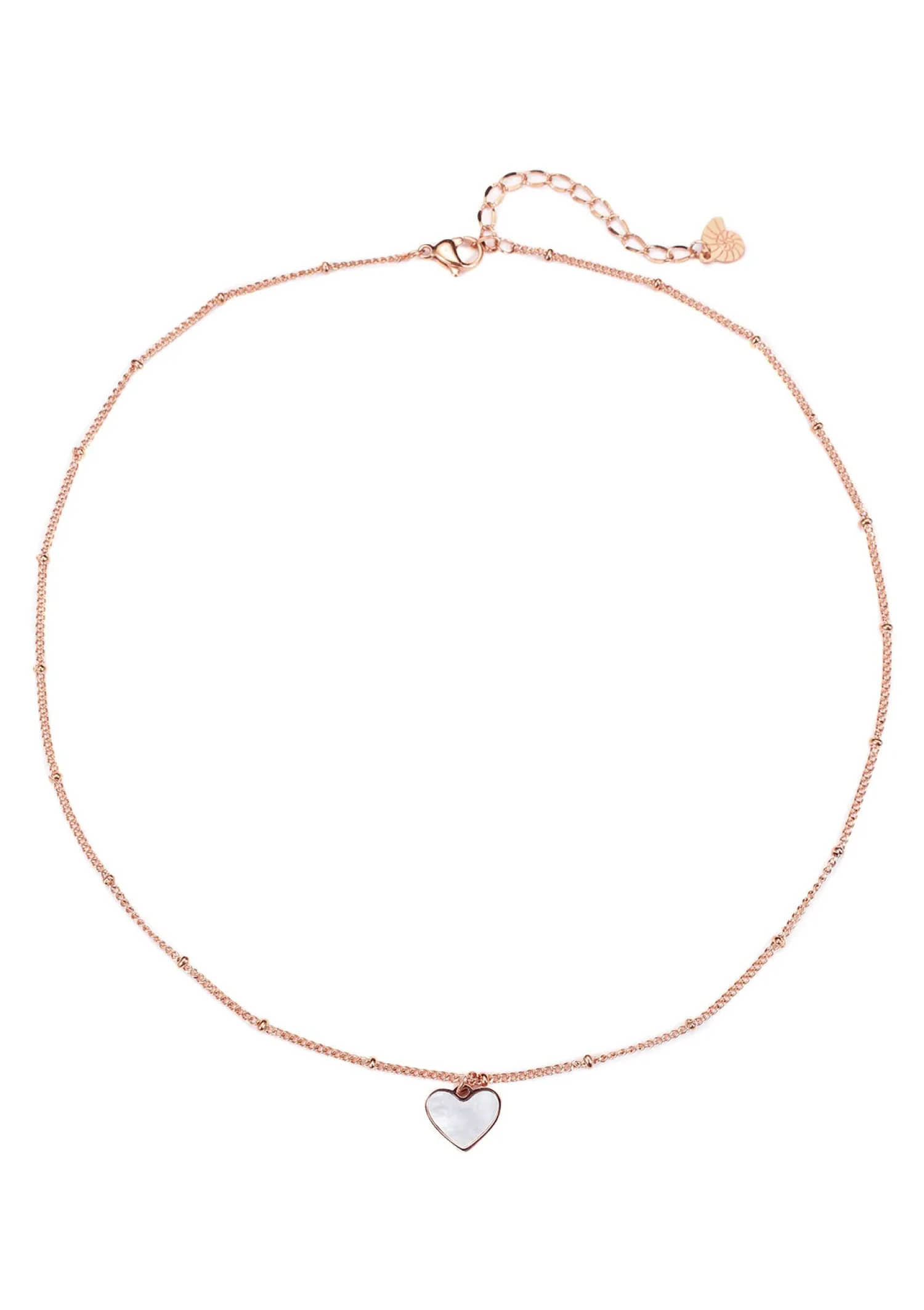 Filigrane Ketten | Hey Happiness Muschelschale Herz Kette in Rosegold Rose Gold