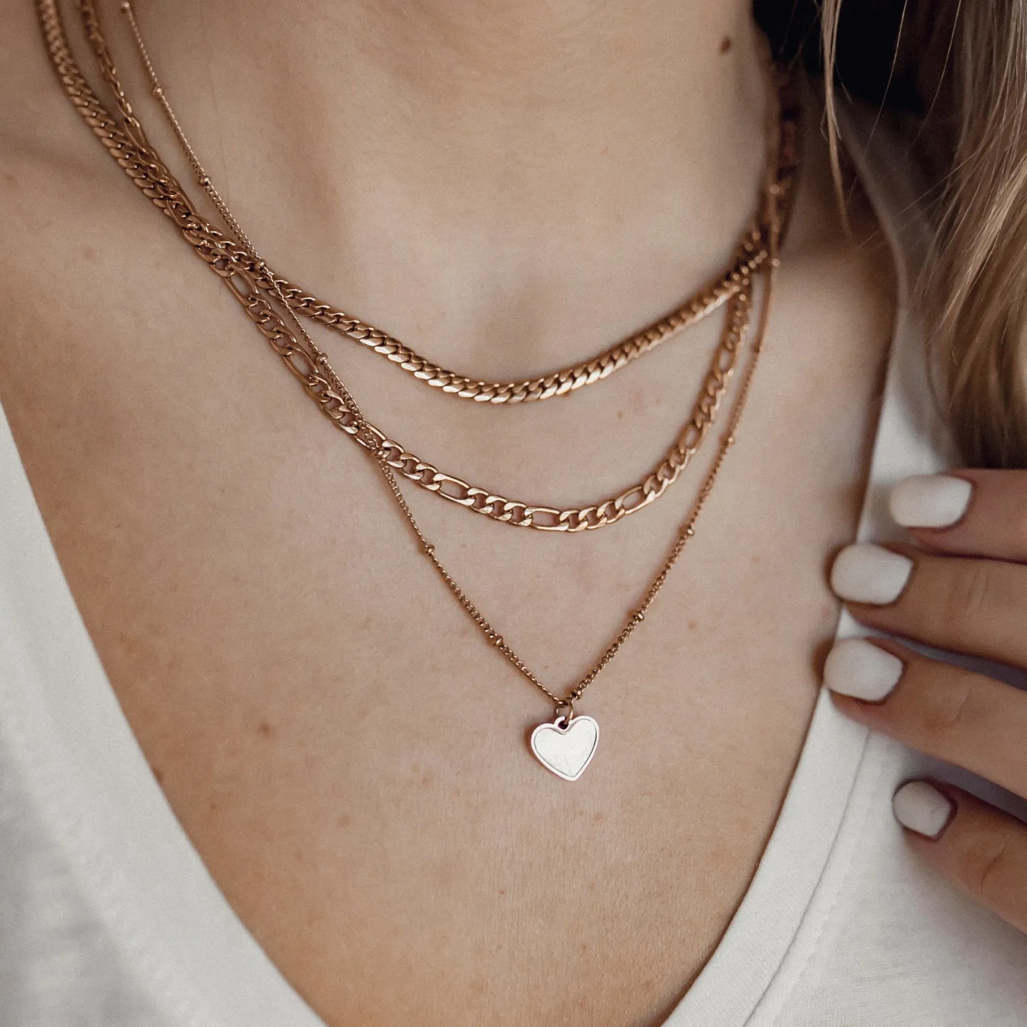 Filigrane Ketten | Hey Happiness Muschelschale Herz Kette in Rosegold Rose Gold