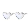 Ohrstecker | Hey Happiness Muschelschale Herz Ohrstecker in Silberfarbe Silver