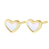 Ohrstecker | Hey Happiness Muschelschale Herz Ohrstecker Veret Gold