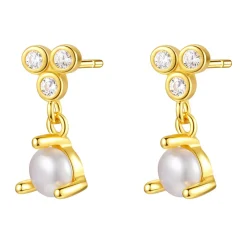Ohrstecker | Perlenohrringe | Hey Happiness Nest Perlenohrstecker Sterlingsilber Gold