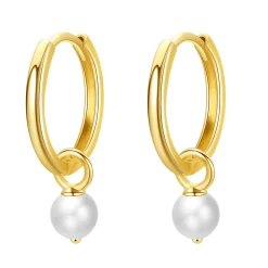 Creolen | Hey Happiness New Beginnings Perlen Creolen Gold 585