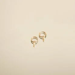 Creolen | Hey Happiness New Beginnings Perlen Creolen Gold 585