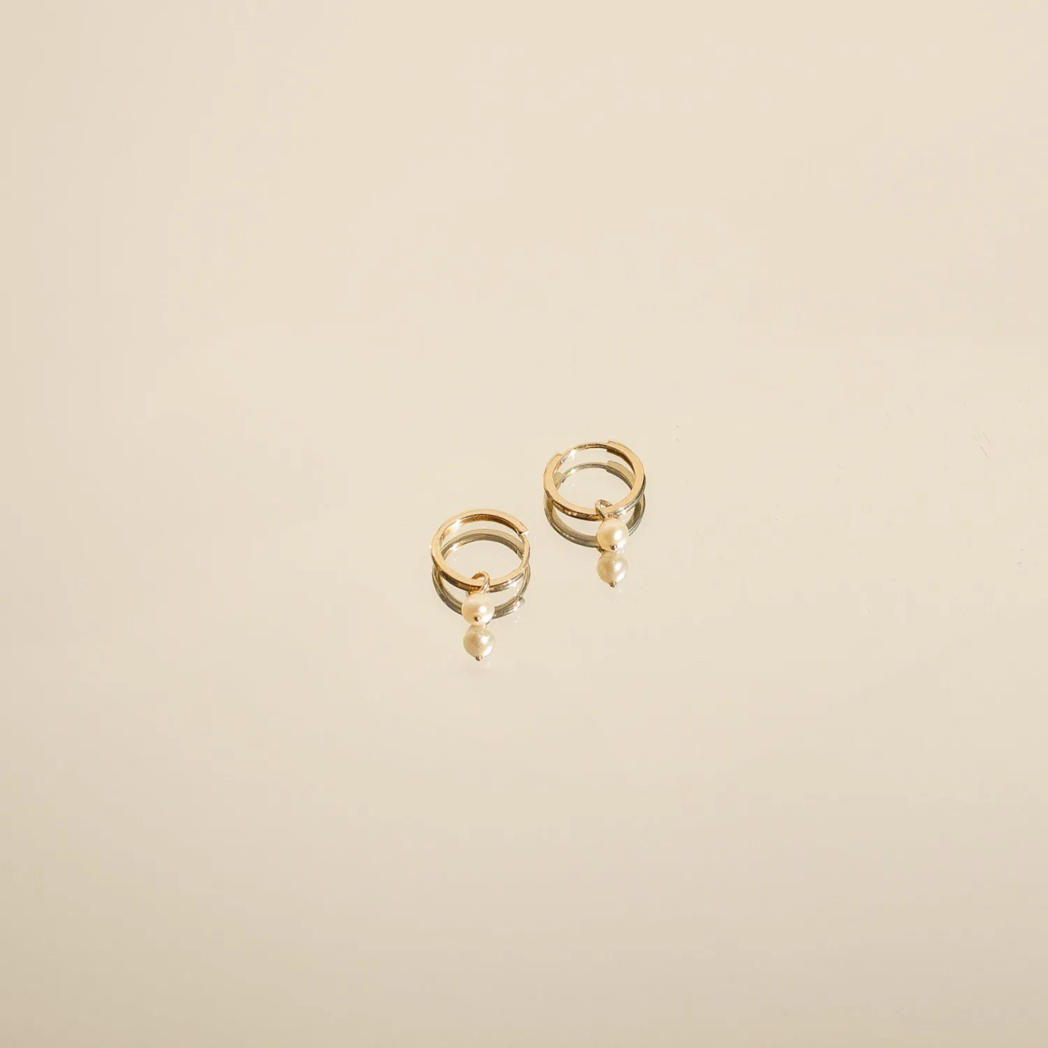Creolen | Hey Happiness New Beginnings Perlen Creolen Gold 585