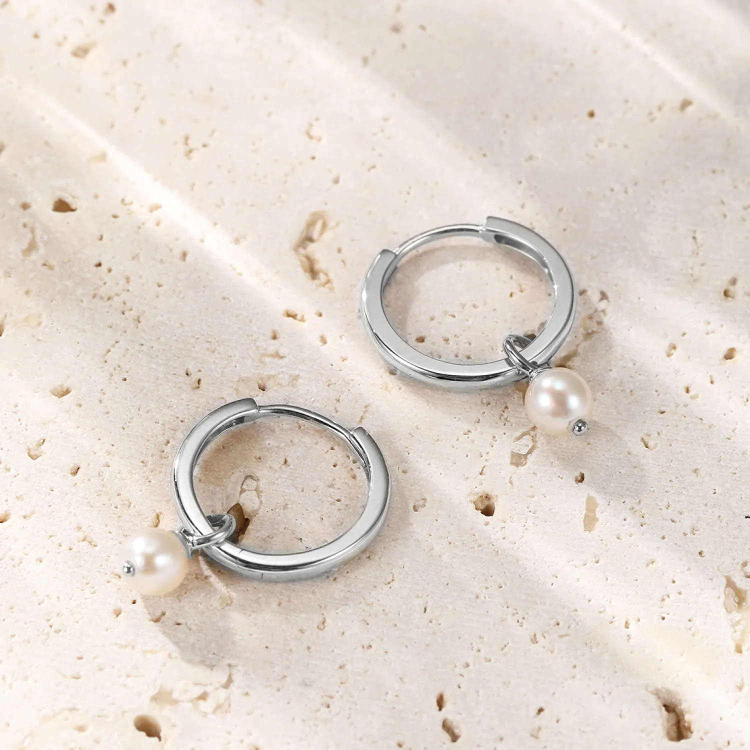 Creolen | Hey Happiness New Beginnings Perlen Creolen Gold 585