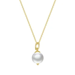 Filigrane Ketten | Hey Happiness New Beginnings Perlenanhänger Halskette 14K Gold