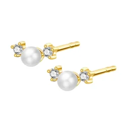Ohrstecker | Hey Happiness New Beginnings Perlenohrstecker 585 Gold