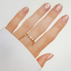 Schlichte Ringe | Hey Happiness Nexus Schmaler Ring Sterlingsilber in Gold