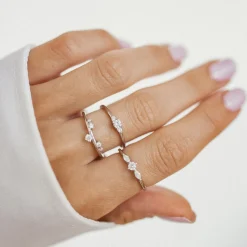 Schlichte Ringe | Hey Happiness Nexus Schmaler Ring Sterlingsilber Silver