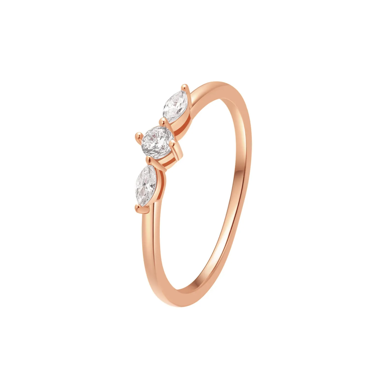 Schlichte Ringe | Hey Happiness Nexus Schmaler Ring Sterlingsilber in Gold