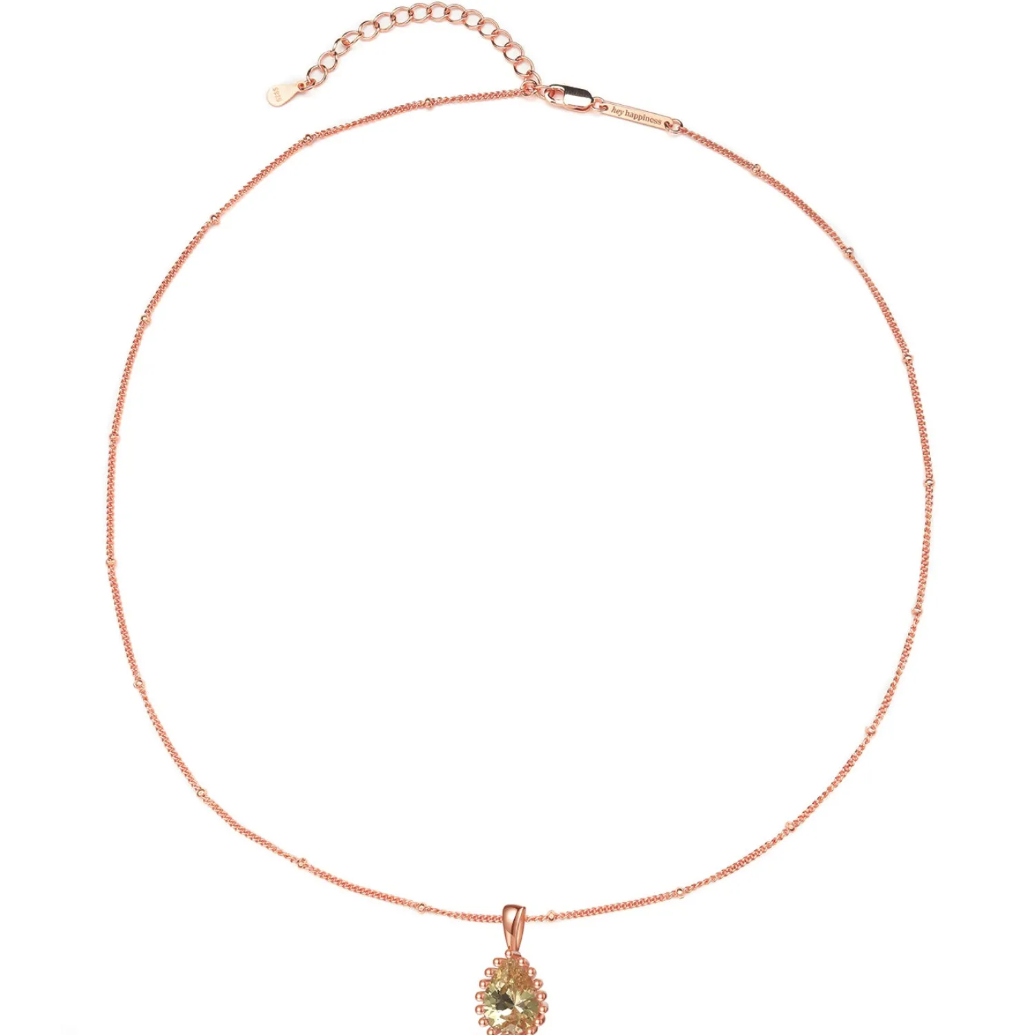 Filigrane Ketten | Hey Happiness November Topas Geburtsstein Halskette Sterlingsilber