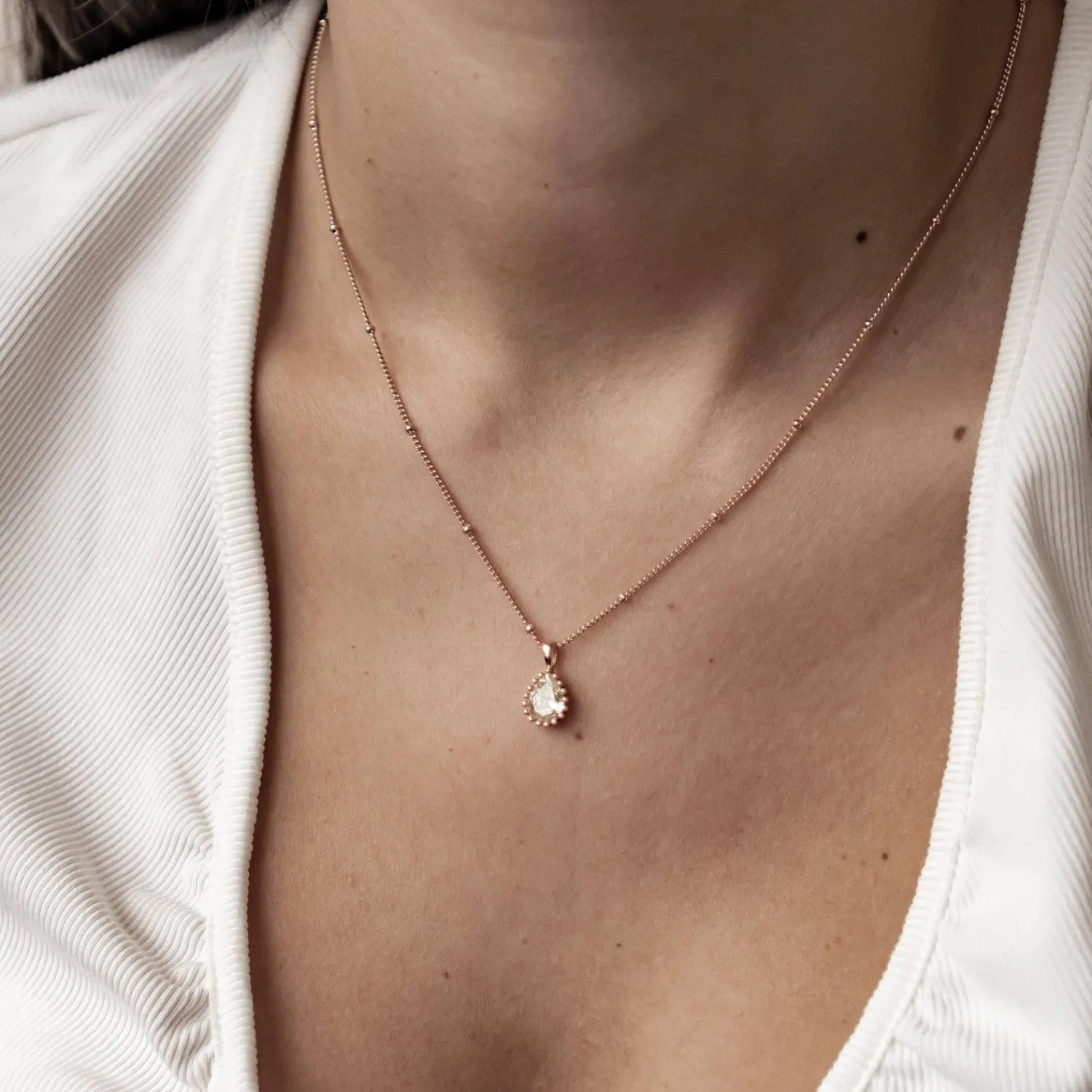 Filigrane Ketten | Hey Happiness November Topas Geburtsstein Halskette Sterlingsilber