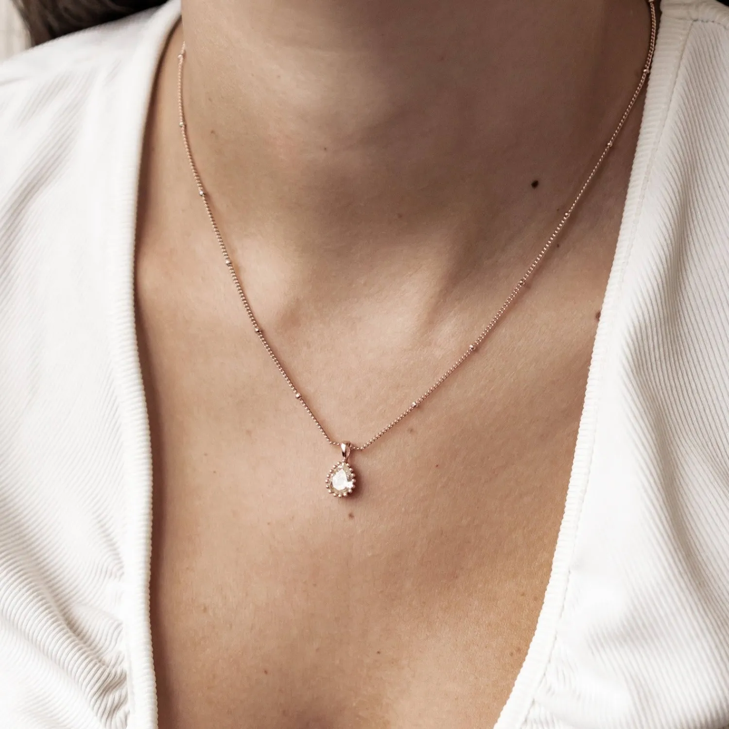 Filigrane Ketten | Hey Happiness November Topas Geburtsstein Halskette Sterlingsilber