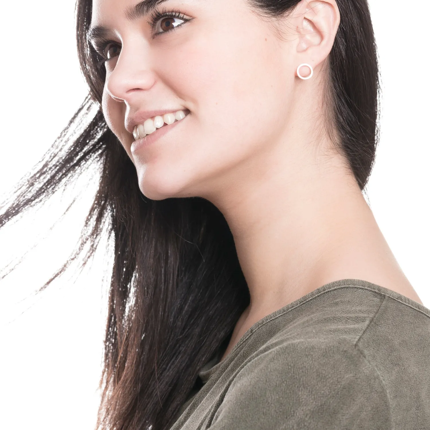 Ohrstecker | Hey Happiness Offene Kreis Ohrstecker Rose Gold