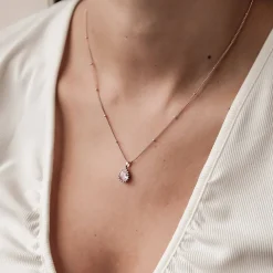 Filigrane Ketten | Hey Happiness Oktober Turmalin Geburtsstein Halskette Sterlingsilber