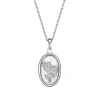 Filigrane Ketten | Hey Happiness Oval Rose Anhänger Kette Sterlingsilber Silver