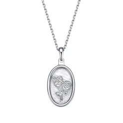 Filigrane Ketten | Hey Happiness Oval Rose Anhänger Kette Sterlingsilber Silver