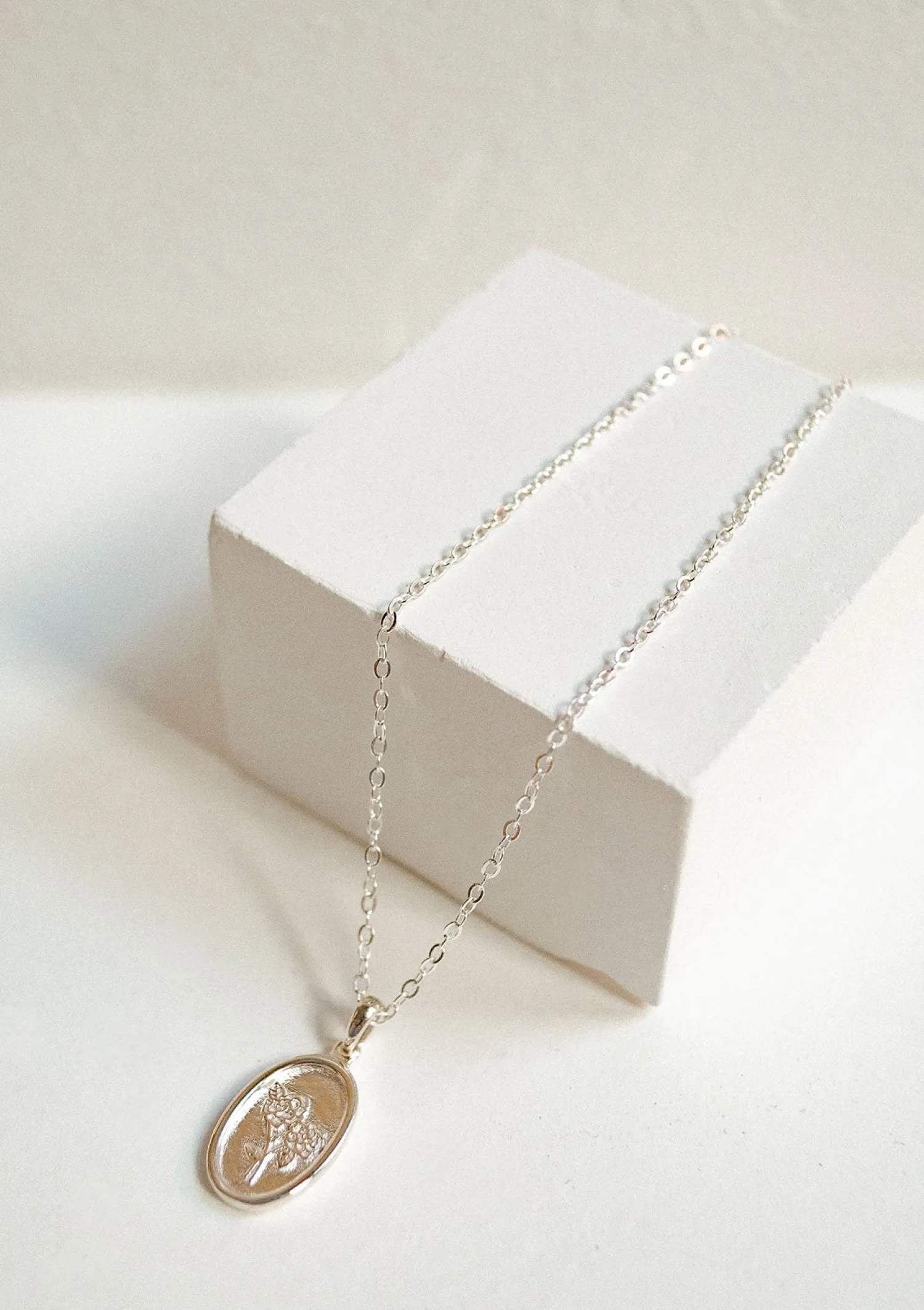 Filigrane Ketten | Hey Happiness Oval Rose Anhänger Kette Sterlingsilber Silver