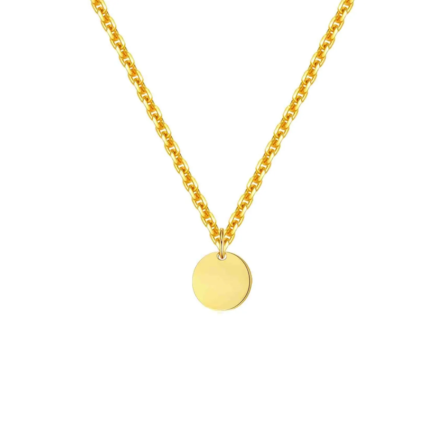 Filigrane Ketten | Hey Happiness Ovala Anhänger Kette 14K Gold