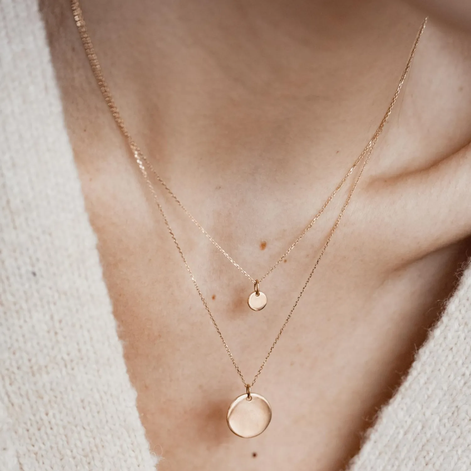 Filigrane Ketten | Hey Happiness Ovala Anhänger Kette 14K Gold