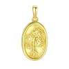 Anhänger | Hey Happiness Ovaler Anhänger mit Gänseblümchen Vereter Sterlingsilber Gold