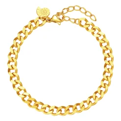 Ketten Armbänder | Hey Happiness Panzerarmband Großgliedrig in Gold