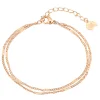 Ketten Armbänder | Hey Happiness Panzerkette Armband Zweireihig in Rosegold Rose Gold