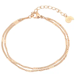 Ketten Armbänder | Hey Happiness Panzerkette Armband Zweireihig in Rosegold Rose Gold