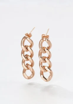 Ohrstecker | Hey Happiness Panzerkette Ohrringe Chunky Chain in Rosegold Rose Gold