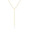 Lariat Necklaces | Perlenketten | Hey Happiness Perle Anhänger Lariat Halskette aus Sterlingsilber