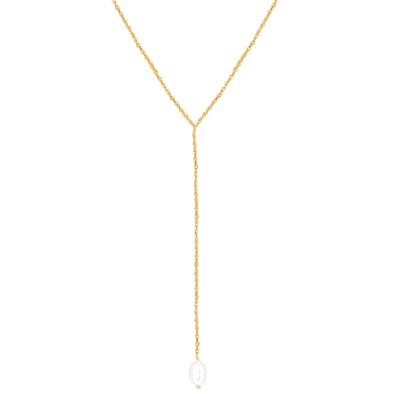 Lariat Necklaces | Perlenketten | Hey Happiness Perle Anhänger Lariat Halskette aus Sterlingsilber