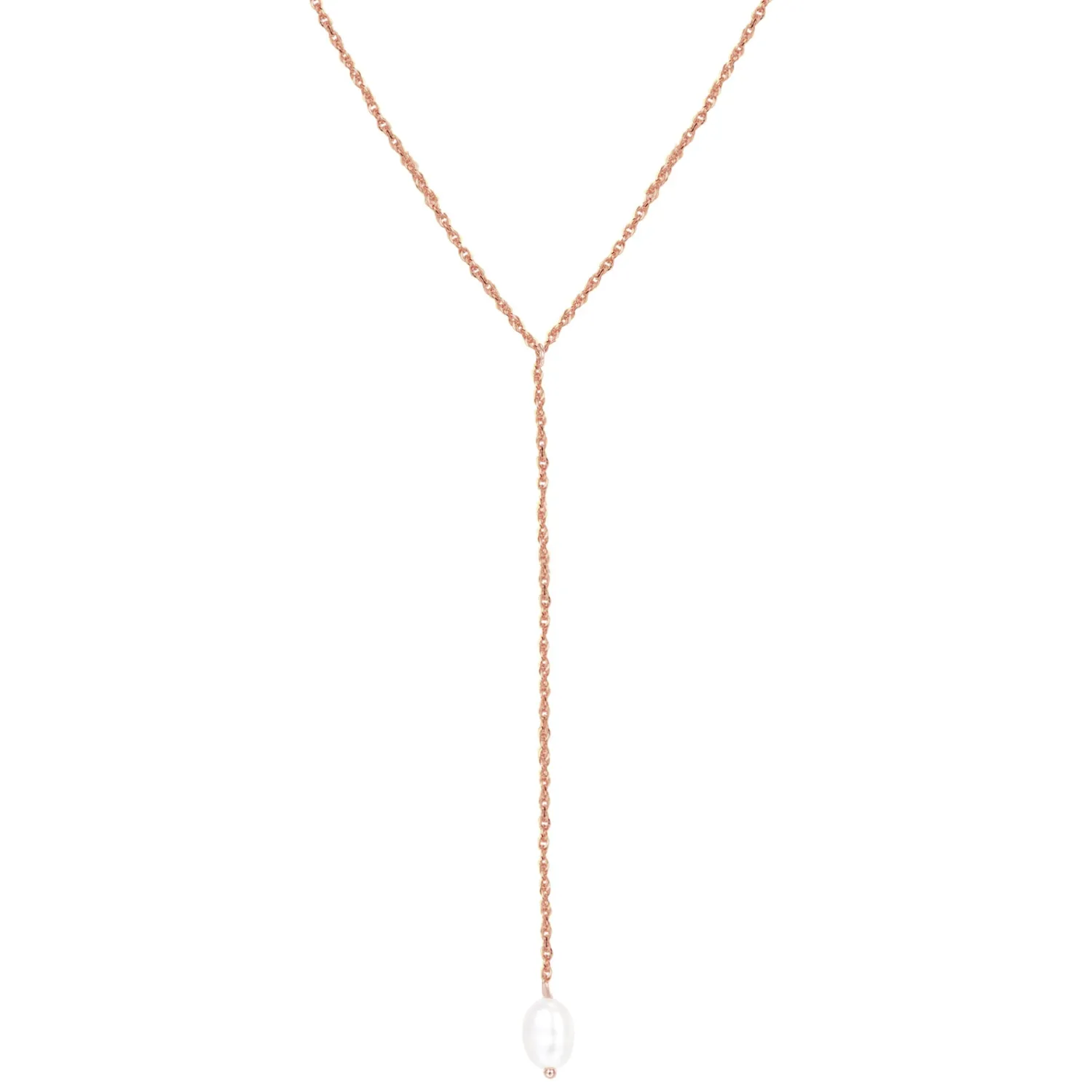 Lariat Necklaces | Perlenketten | Hey Happiness Perle Anhänger Lariat Halskette aus Sterlingsilber