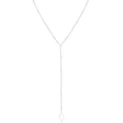 Lariat Necklaces | Perlenketten | Hey Happiness Perle Anhänger Lariat Halskette aus Sterlingsilber