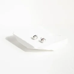 Ohrstecker | Perlenohrringe | Hey Happiness Perle Blütenblatt Ohrstecker aus Sterlingsilber Silver