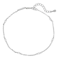 Fußkettchen | Hey Happiness Perlen Fußkette Sterlingsilber Silver