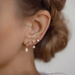 Ohrstecker | Perlenohrringe | Hey Happiness Perlen Hängeohrringe Sterlingsilber