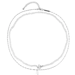 Necklace Sets | Choker Ketten | Hey Happiness Perlen Ketten Sterlingsilber Set Silver