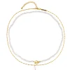Necklace Sets | Choker Ketten | Hey Happiness Perlen Ketten Veretes Sterlingsilber Set Gold