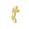 Piercings | Ohrstecker | Hey Happiness Perlmutt Herz Ohrpiercing Sterlingsilber
